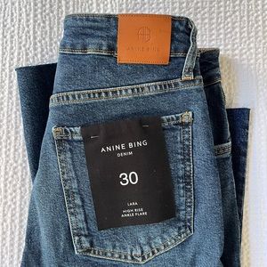 NWT ANINE BING - LARA HIGH RISE ANKLE JEAN - SIZE 30